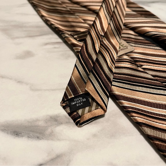JOE Joseph Abboud 100% Silk Striped Woven Tie - Picture 3 of 5